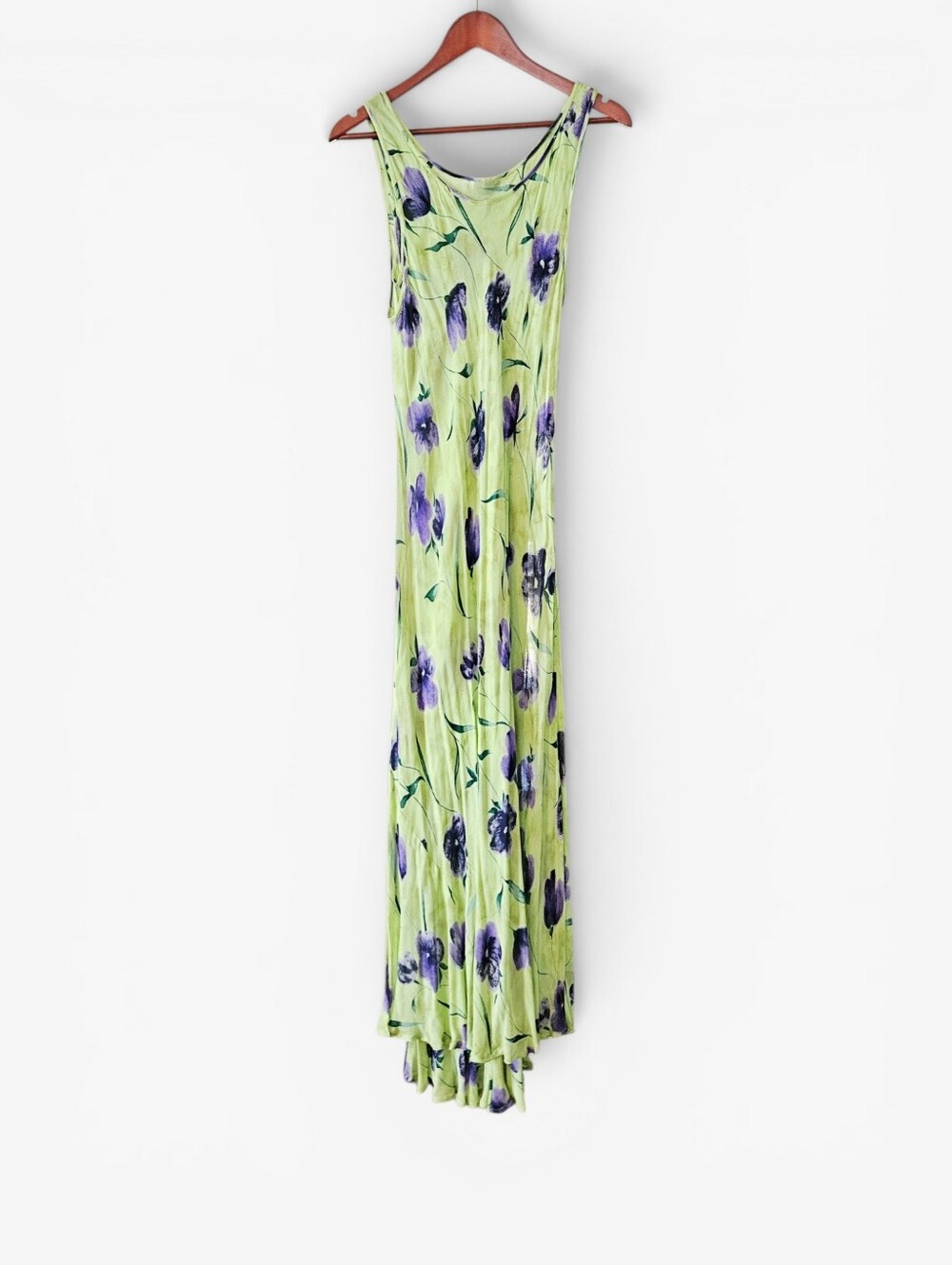 Vintage Reflections By Spiegel Dual Layer Chiffon Floral Maxi Sheath Sundress 12